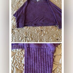 Purple cropped vintage sweater